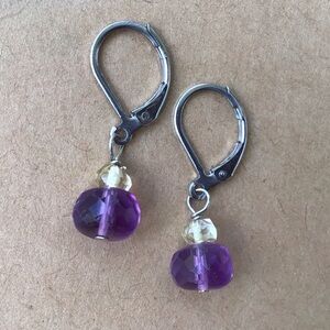 Sundance Charm Amethyst Silver Earrings